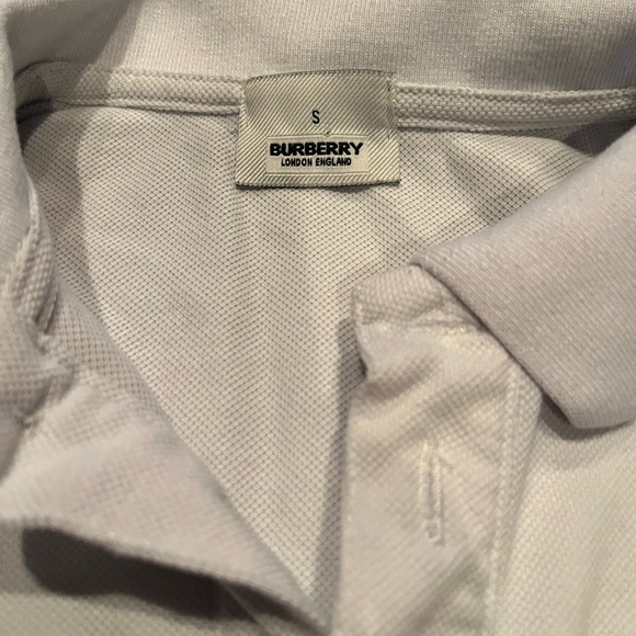 Burberry White Polo Shirt size small luxury - Picture 2 of 4